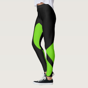 Moderne Kunst grün / schwarz Leggings