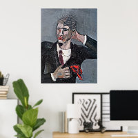 Moderne Kunst Helmut Kolle Selbstportrait Poster