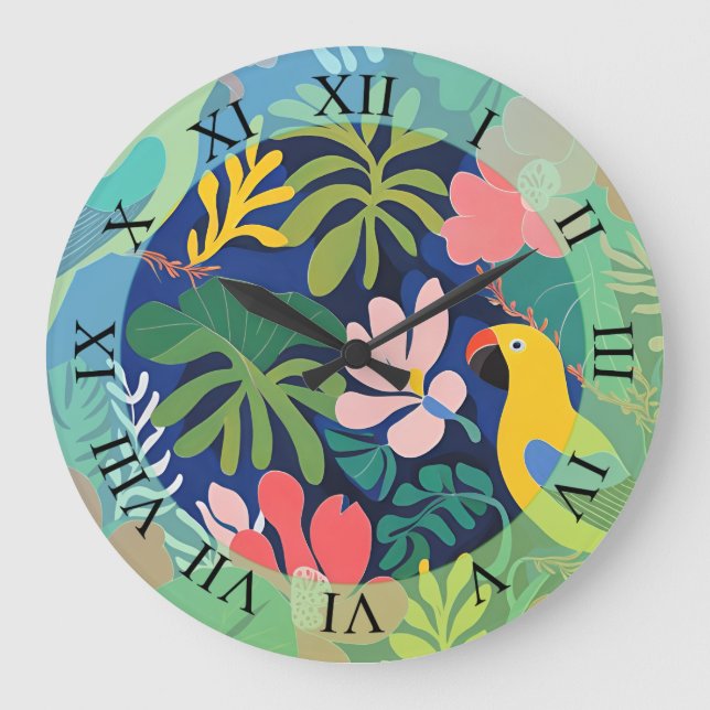 Moderne Kunst im Tropengarten Große Wanduhr (Vorderseite)