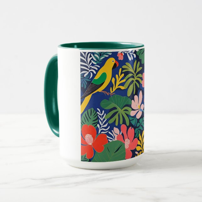 Moderne Kunst im Tropengarten Tasse (Vorderseite Links)