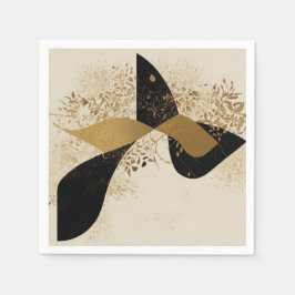 Moderne Kunst in pastellfarbenen Blätter Serviette