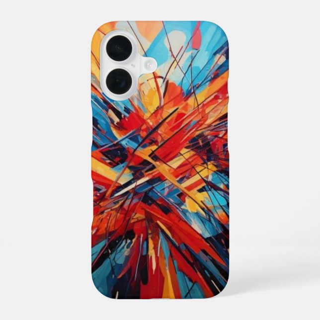Moderne Kunst iPhone 16 Hülle (Rückseite)
