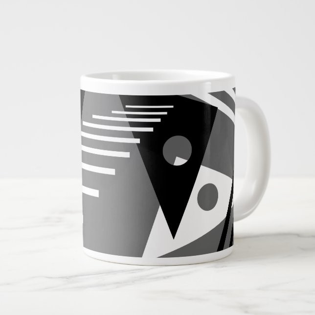 Moderne Kunst Jumbo-Tasse (Vorderseite Rechts)