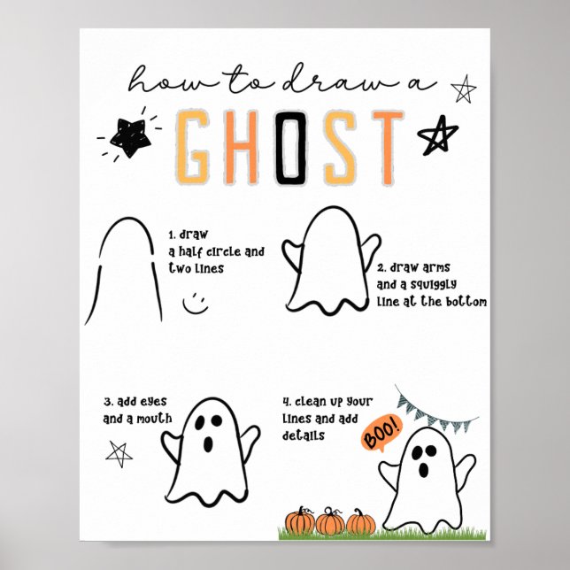 Moderne Kunst, kid Halloween Dekoration, Fall Prin Poster (Vorne)