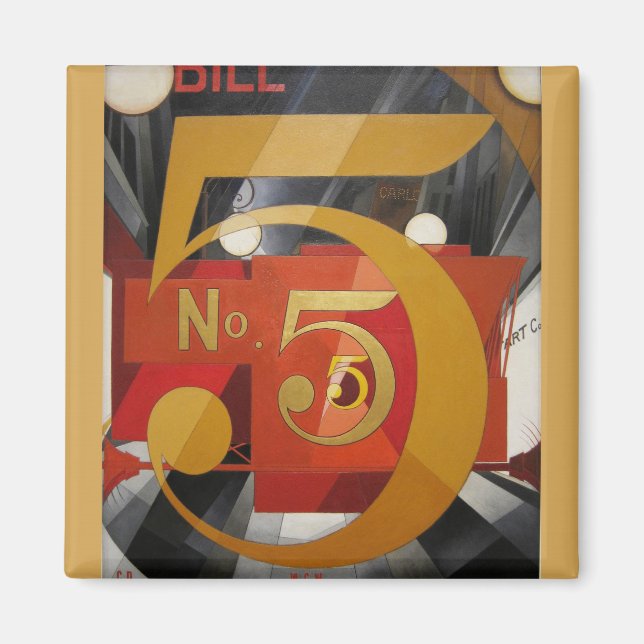 Moderne Kunst kubistische Demuti Abbildung 5 in Go Magnet (Vorne)