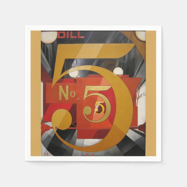 Moderne Kunst kubistische Demuti Abbildung 5 in Go Serviette (Vorderseite)