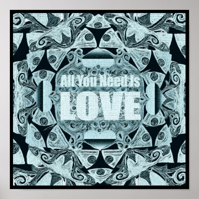 Moderne Kunst Mandala Poster (Vorne)