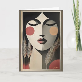 Moderne Kunst Meditation Mitte des Jahrhunderts Karte