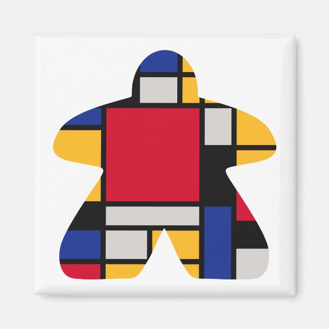 Moderne Kunst Meeple Magnet (Vorne)