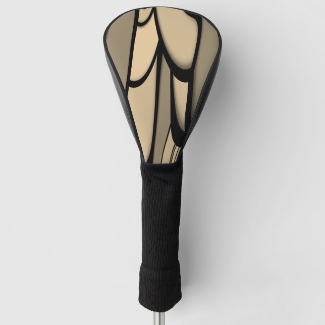Moderne Kunst Melken Brown Hues Golf Headcover (Vorderseite)