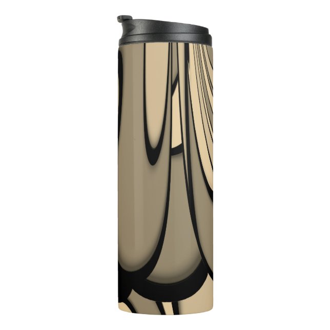 Moderne Kunst Melken Brown Hues Thermosbecher (Nach rechts gedreht)