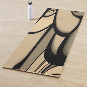 Moderne Kunst Melken Brown Hues Yogamatte