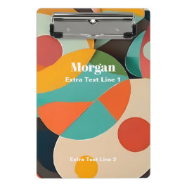 Moderne Kunst, Name & 2 Textzeilen Mini Klemmbrett