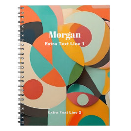 Moderne Kunst, Name & 2 Textzeilen Notizblock