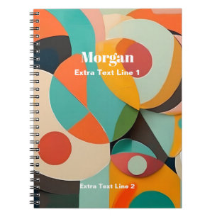 Moderne Kunst, Name & 2 Textzeilen Notizblock