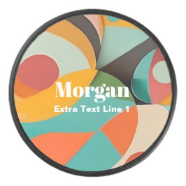 Moderne Kunst, Name und Text Eishockey Puck