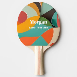Moderne Kunst, Name und Text Tischtennis Schläger