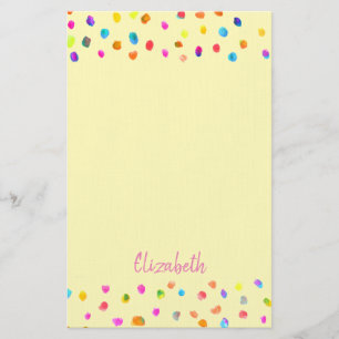 Moderne Kunst niedlich dots Girl personalisiert Briefpapier