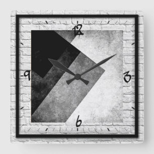 Moderne Kunst Quadratische Wanduhr