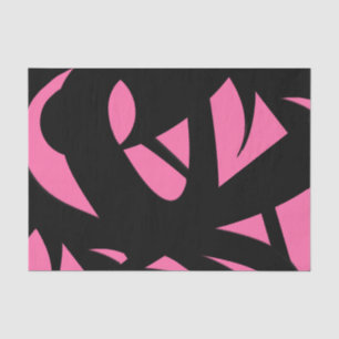 Moderne Kunst rosa / schwarz Seidenpapier