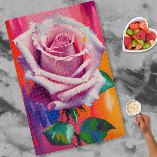 Moderne Kunst Rosenmalerei Puzzle