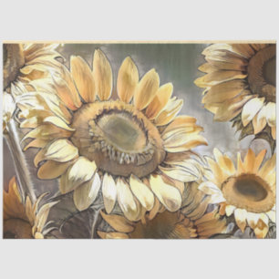 Moderne Kunst Sonnenblumen Seidenpapier