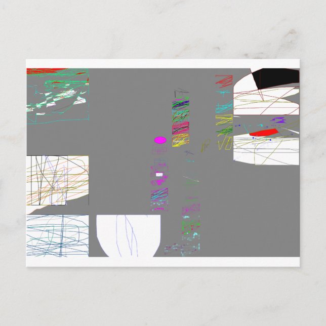 Moderne Kunst von Roy Postcard Postkarte (Vorderseite)