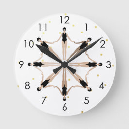 Moderne künstlerisch synchronisierte Schwimmer Gol Runde Wanduhr