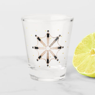 Moderne künstlerisch synchronisierte Schwimmer Gol Schnapsglas