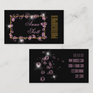 Moderne künstlerische abstrakte goldene schwarze r visitenkarte