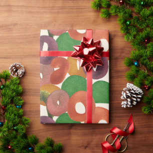 Moderne künstlerische herbstliche Farbgebung Geschenkpapier