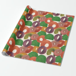 Moderne künstlerische herbstliche Farbgebung Geschenkpapier