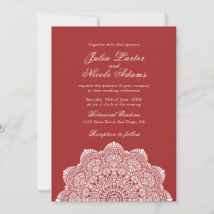 Moderne künstlerische Motiv Stil Mandala Hochzeit Einladung