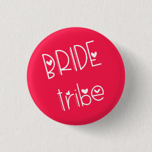 Moderne künstlerische Schrift Braut Tribe eckige T Button
