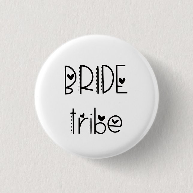 Moderne Künstlerische Schriftart Bride Stamm Typog Button (Vorderseite)