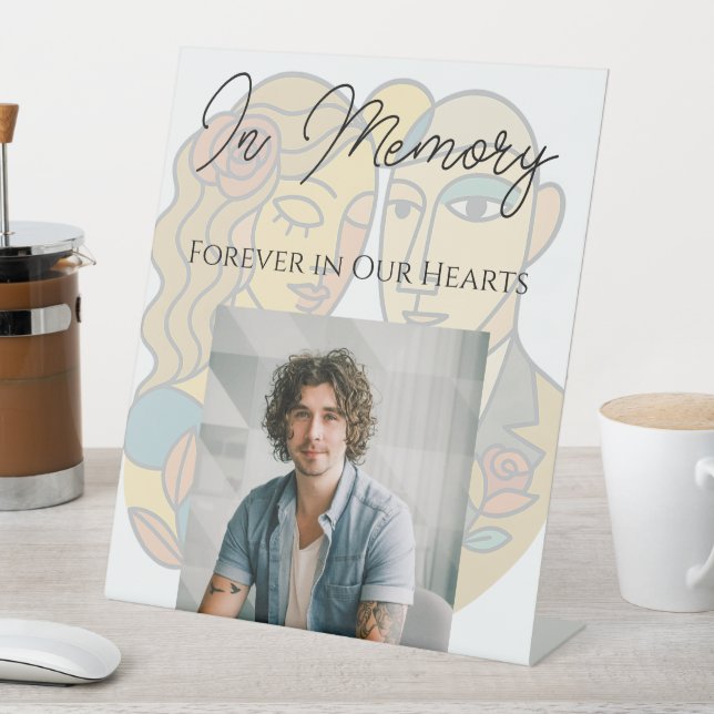 Moderne künstlerische Silhouette Hochzeit im Gedäc Sockelschild (In Situ)