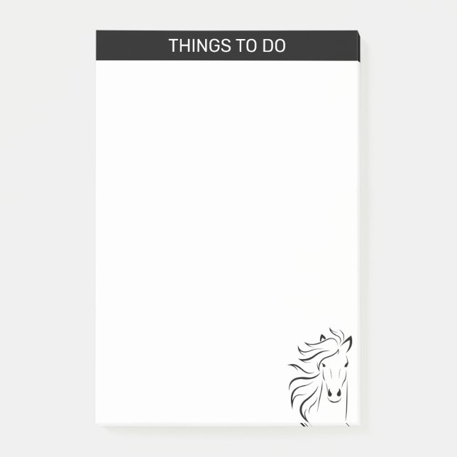 Moderne künstlerische Silhouette in Schwarzweiß Post-it Klebezettel (Vorderseite)