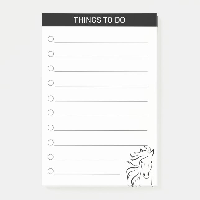 Moderne künstlerische Silhouette in Schwarzweiß Post-it Klebezettel (Vorderseite)