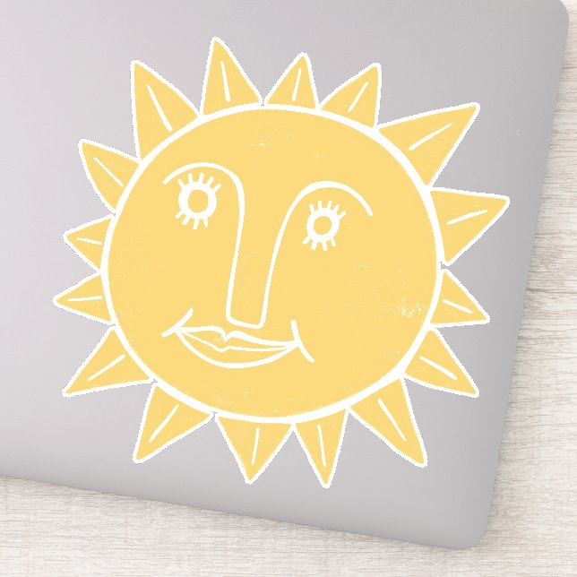 Moderne Künstlerische Sun Trendy Zeichnend Aufkleber (Detail)