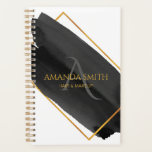 Moderne künstlerische Wasserfarbe und Gold Planer<br><div class="desc">Cooler,  stilvoller Aquarell- und Goldtexturplaner. Personalisierbar!</div>