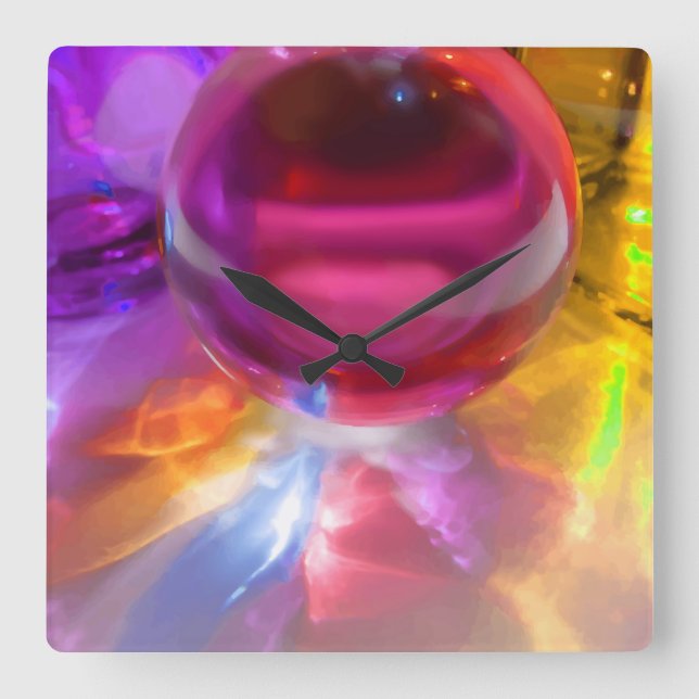 Moderne Kunstmauer Quadratische Wanduhr (Vorderseite)