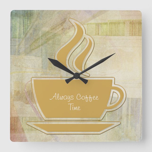 Moderne Kunstmauer Quadratische Wanduhr (Vorderseite)