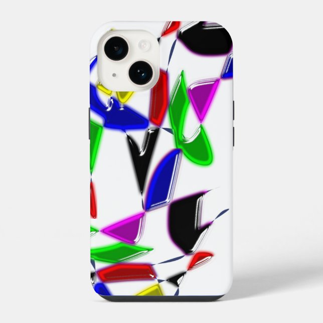 Moderne Kunsttextur iPhone Hülle (Rückseite)