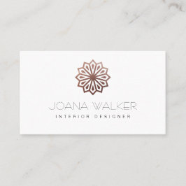 Moderne Kupfer-Rose orientalischer Innenarchitekt Visitenkarte