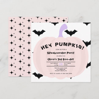 Moderne Kürbis Halloween jedes Jahr zum Geburtstag Einladung
