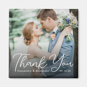 Moderne kursive Hochzeitsfotografie in Fettschrift Magnet