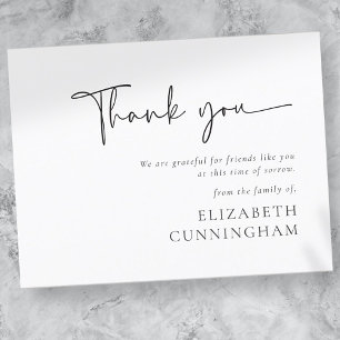 Moderne Kursivschrift Modern Elegant Chic Gedenk- Postkarte