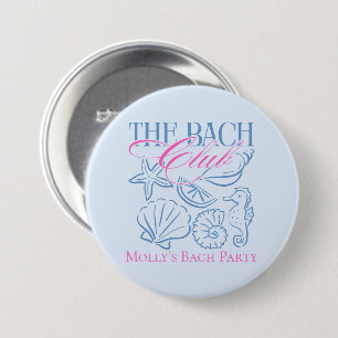 Moderne Küsten-Meeresschalen-Themen-Junggesellinne Button
