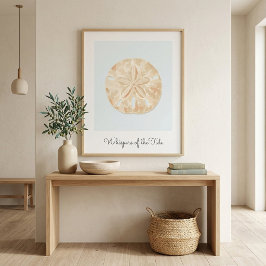 Moderne Küsten-Sanddoller-Wandkunst Poster