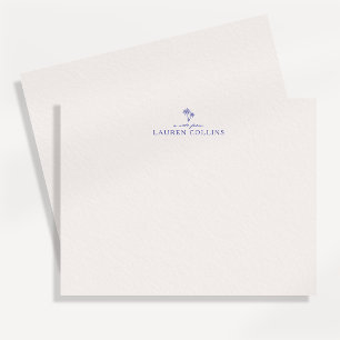 Moderne Küstenpalmen-Schreibwarengrußkarte Einladung